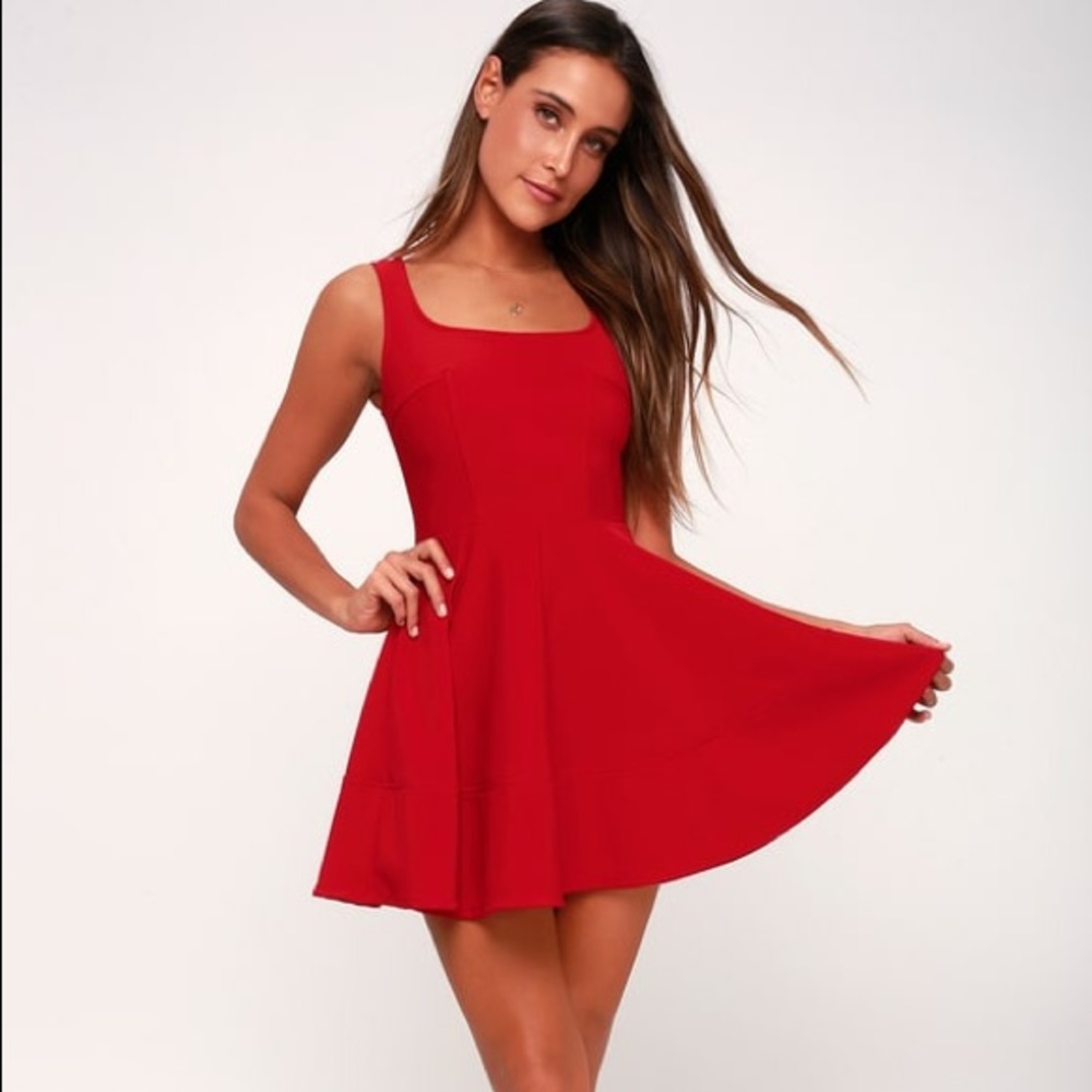 Lulu’s Home Before Daylight Red Dress